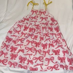 Girls Pink Chicken size 7 bow sundress.